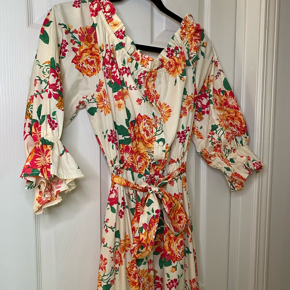 Tuckernuck Floral Off The Shoulder Maxi Dress Size Small